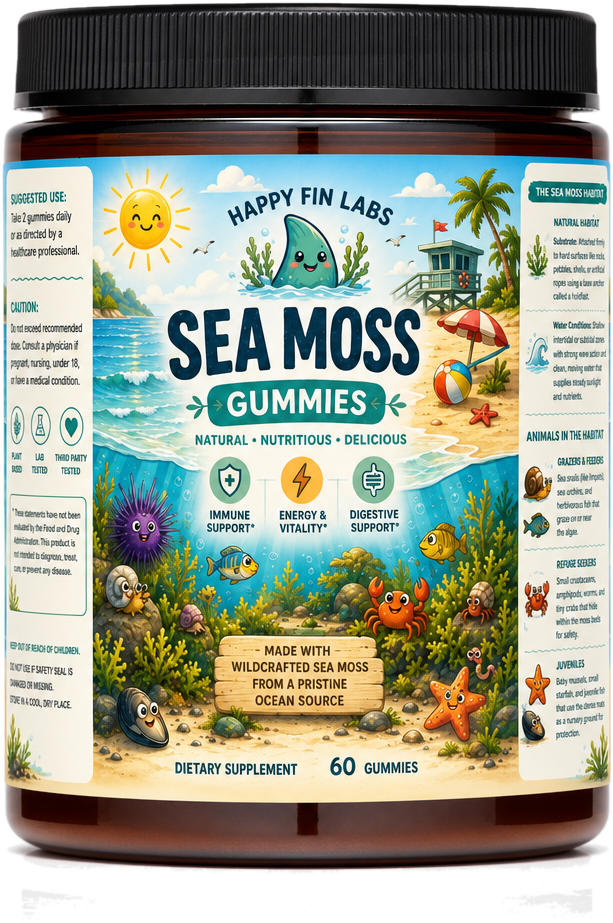 Happy Fin Labs Sea Moss 16-In-1 Gummies
